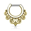 Septum Piercing Clicker Tribal PVD Clicker