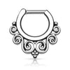 Septum Piercing Clicker Tribal PVD Clicker