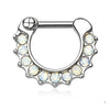Septum Piercing Clicker Opal Clicker