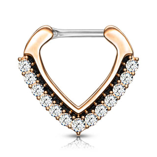 Septum Piercing Clicker Dreieck Zirkonia Clicker