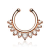 Fake Nasenpiercing Septum 11 Zirkonia Biegbar