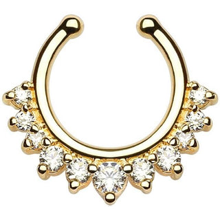 Fake Nasenpiercing Septum 11 Zirkonia Biegbar