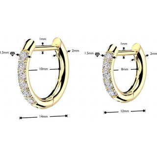 Earring Zirconia Accent 1 Pair