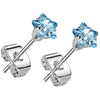 Stud Earring prong setting zirconia