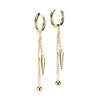 Ohrring Kette Stachel beweglich Clicker