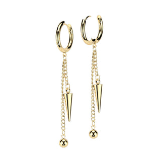 Ohrring Kette Stachel beweglich Clicker
