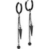 Earring 316L Hinged Hoop Earrings Ball Cone Dangle 1 Pair Clicker