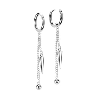 Ohrring Kette Stachel beweglich Clicker