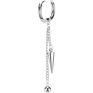 Ohrring Kette Stachel beweglich Clicker
