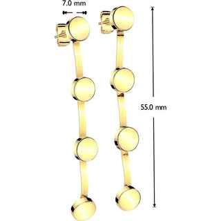 Ohrstecker Anhänger mit flachen Ringen