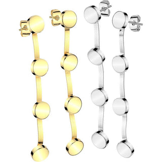 Ohrstecker Anhänger mit flachen Ringen