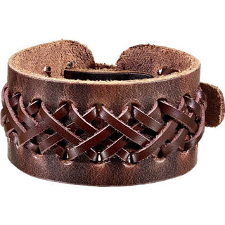 Armband Braun Kreuz Geflochten