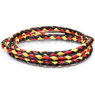 Armband Schwarz Gelb Rot Geflochten