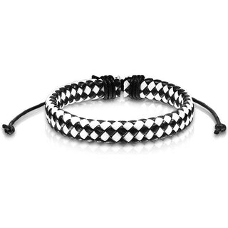 Armband Schwarz Weiß Schachbrettmuster