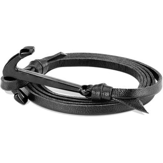 Armband Schwarz Anker