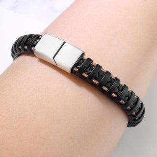 Armband Schwarz Roségold Magnet