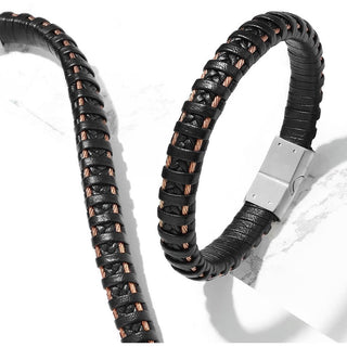 Armband Schwarz Roségold Magnet