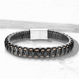 Armband Schwarz Roségold Magnet