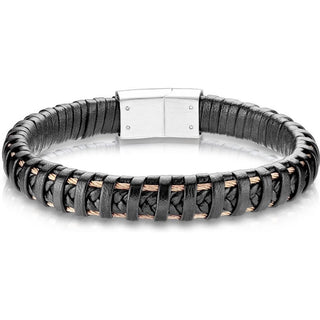 Armband Schwarz Roségold Magnet