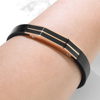 Armband Schwarz Roségold Magnet