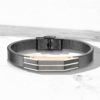 Armband Schwarz Roségold Magnet