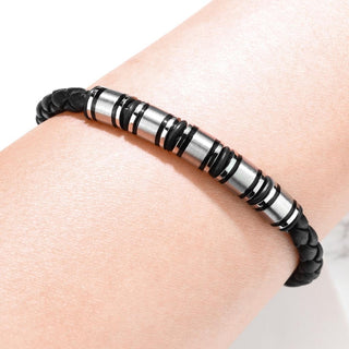 Armband Schwarz Silber Magnet