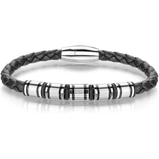 Armband Schwarz Silber Magnet