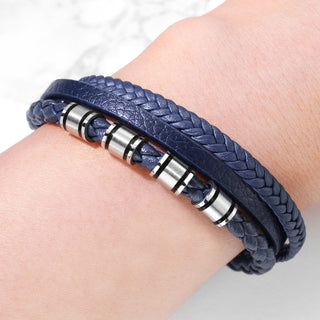 Armband Dunkelblau Geflochten Magnet