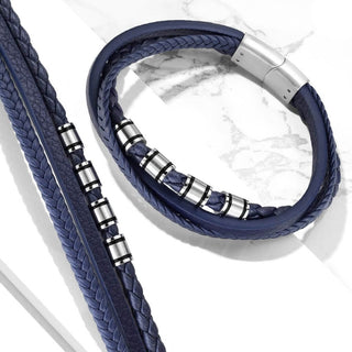 Armband Dunkelblau Geflochten Magnet