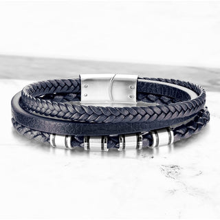 Armband Dunkelblau Geflochten Magnet