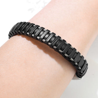 Armband Schwarz Silber Magnet