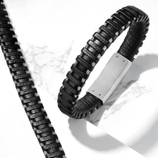 Armband Schwarz Silber Magnet