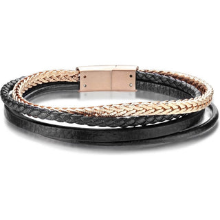 Armband Schwarz Gold Geflochten Magnet