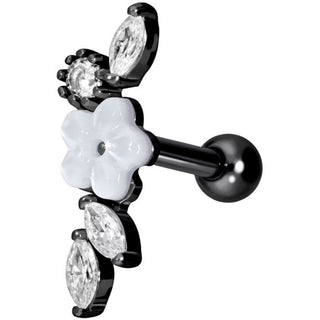 Titan Barbell Perlmutt Blume Zirkonia