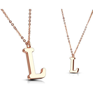 Necklace Letters A-Z Roségold