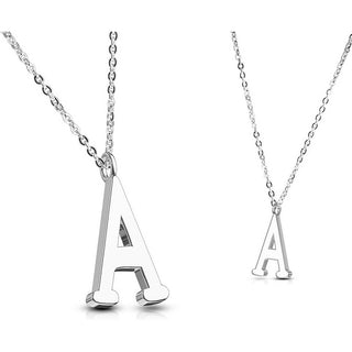 Necklace 316L Pendant with Chain Alphabet Initial