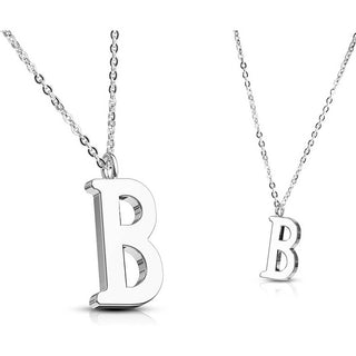 Necklace 316L Pendant with Chain Alphabet Initial