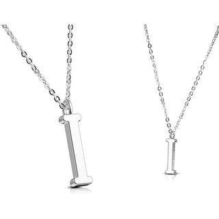 Necklace 316L Pendant with Chain Alphabet Initial
