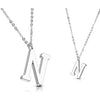 Necklace 316L Pendant with Chain Alphabet Initial