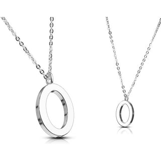 Necklace 316L Pendant with Chain Alphabet Initial