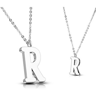 Necklace 316L Pendant with Chain Alphabet Initial