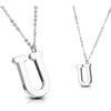 Necklace 316L Pendant with Chain Alphabet Initial