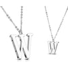 Necklace 316L Pendant with Chain Alphabet Initial