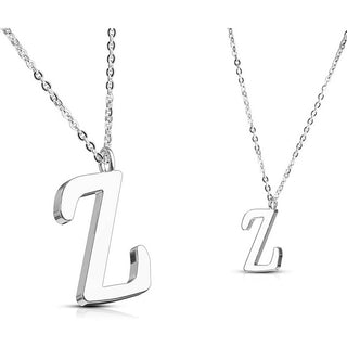 Necklace 316L Pendant with Chain Alphabet Initial