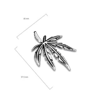 Anhänger Hanfblatt Silber