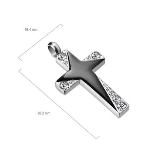 Anhänger Kreuz Zirkonia Silber