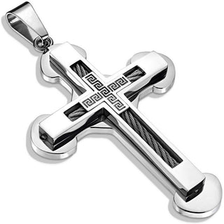 Anhänger Doppel Kreuz Silber