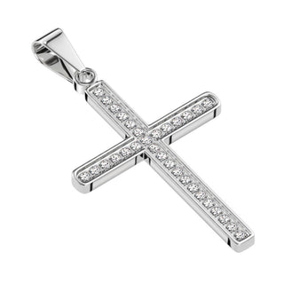 Anhänger Kreuz Zirkonia