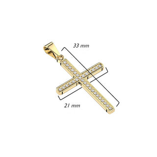Anhänger Kreuz Zirkonia