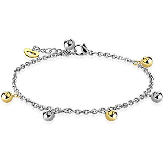 Armband Kugel Herz Gold Silber